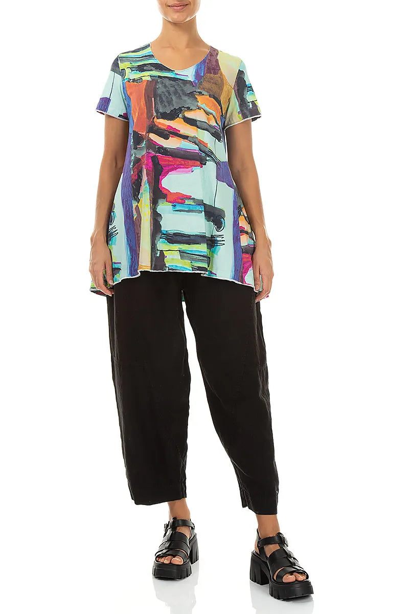Abstract Cotton Tunic Top 4