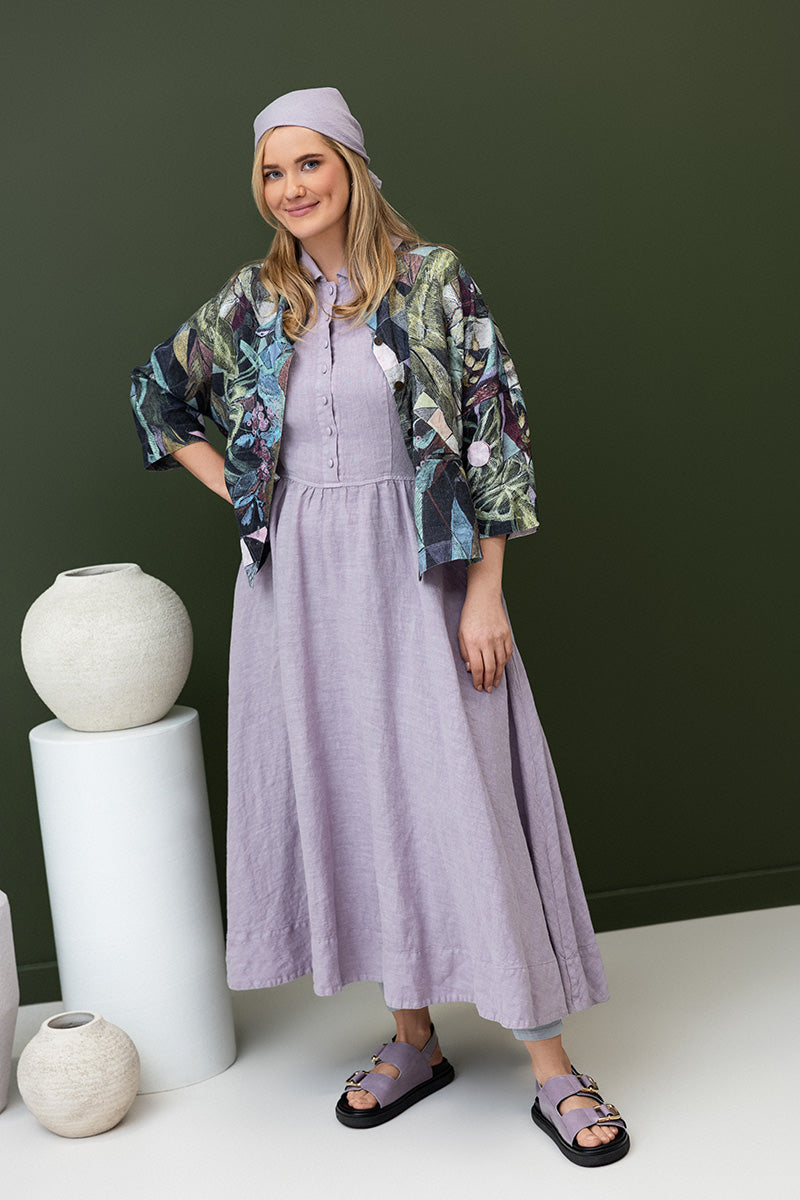 Art Mosaic Linen Jacket Blouse 7