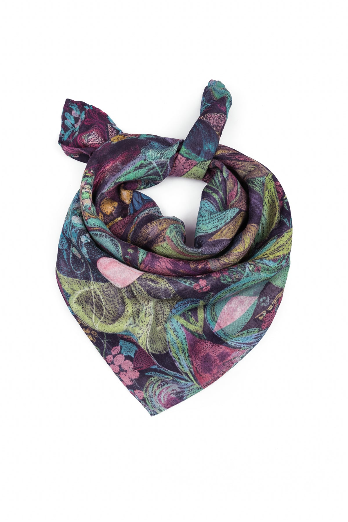Art Mosaic Silk Bamboo Square Scarf 4