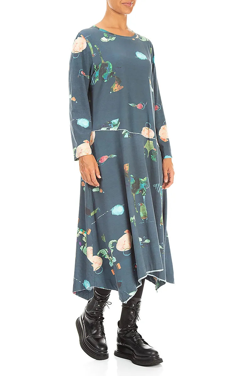 Asymmetric Flared Fairy-Tale Cotton Dress 3