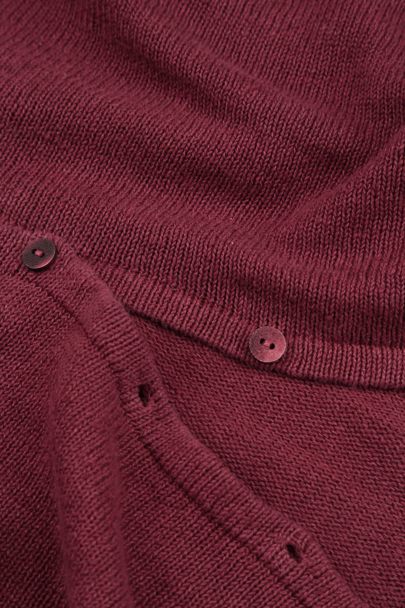Boxy Antique Ruby Linen Cardigan 5