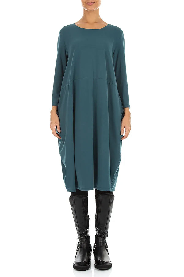 Balloon Deep Turquoise Cotton Dress 1
