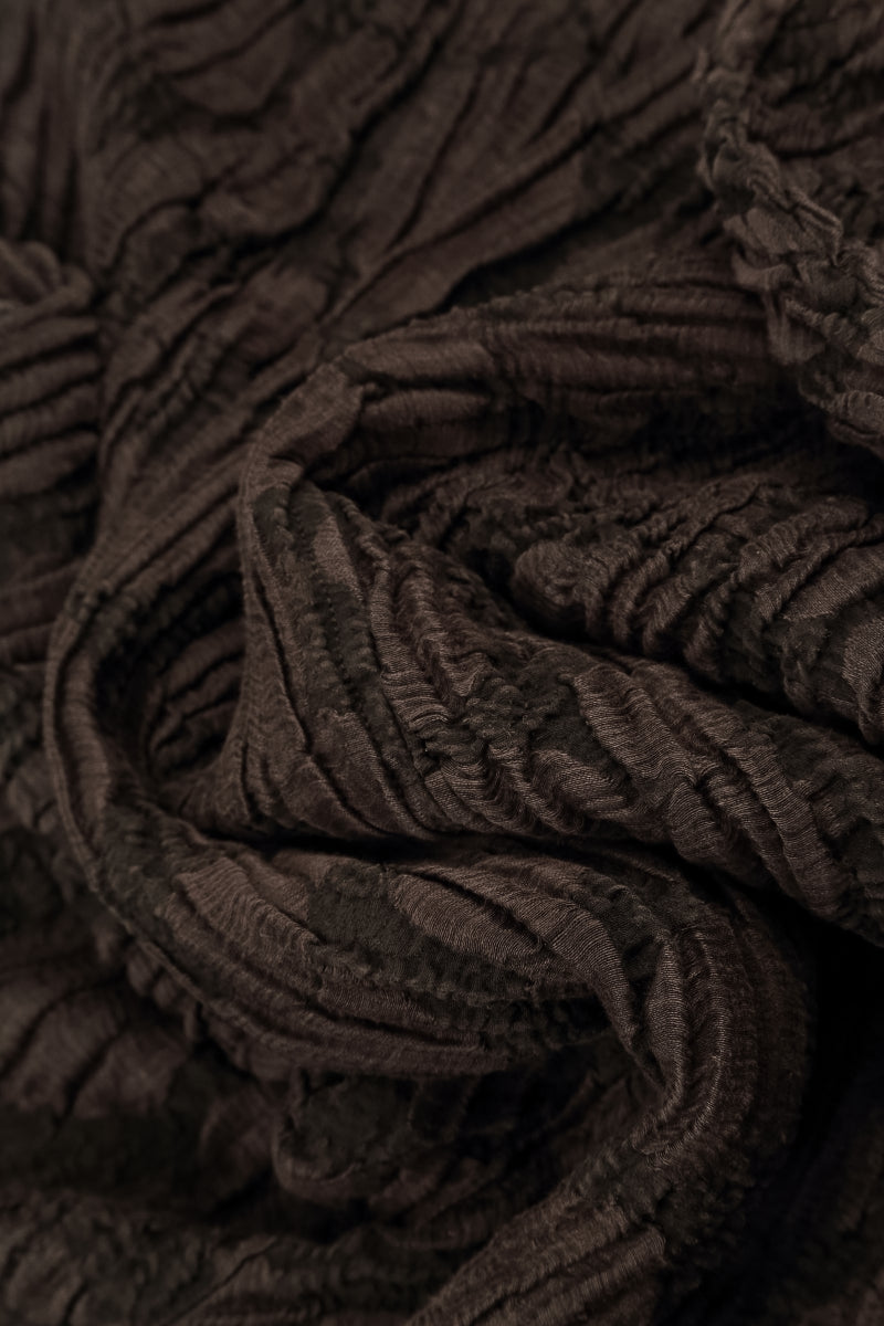 Balloon Forest Brown Circle Silk Linen Jacket 5
