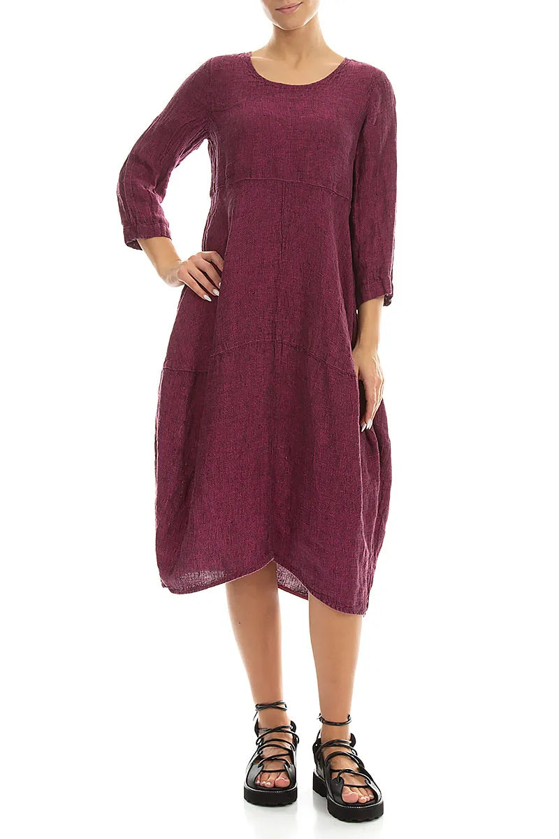 Balloon Fuchsia Mélange Linen Dress 4