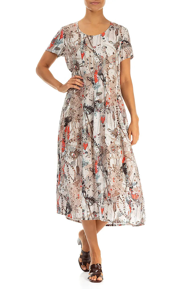 Balloon Savannah Textured Silk Dress 4