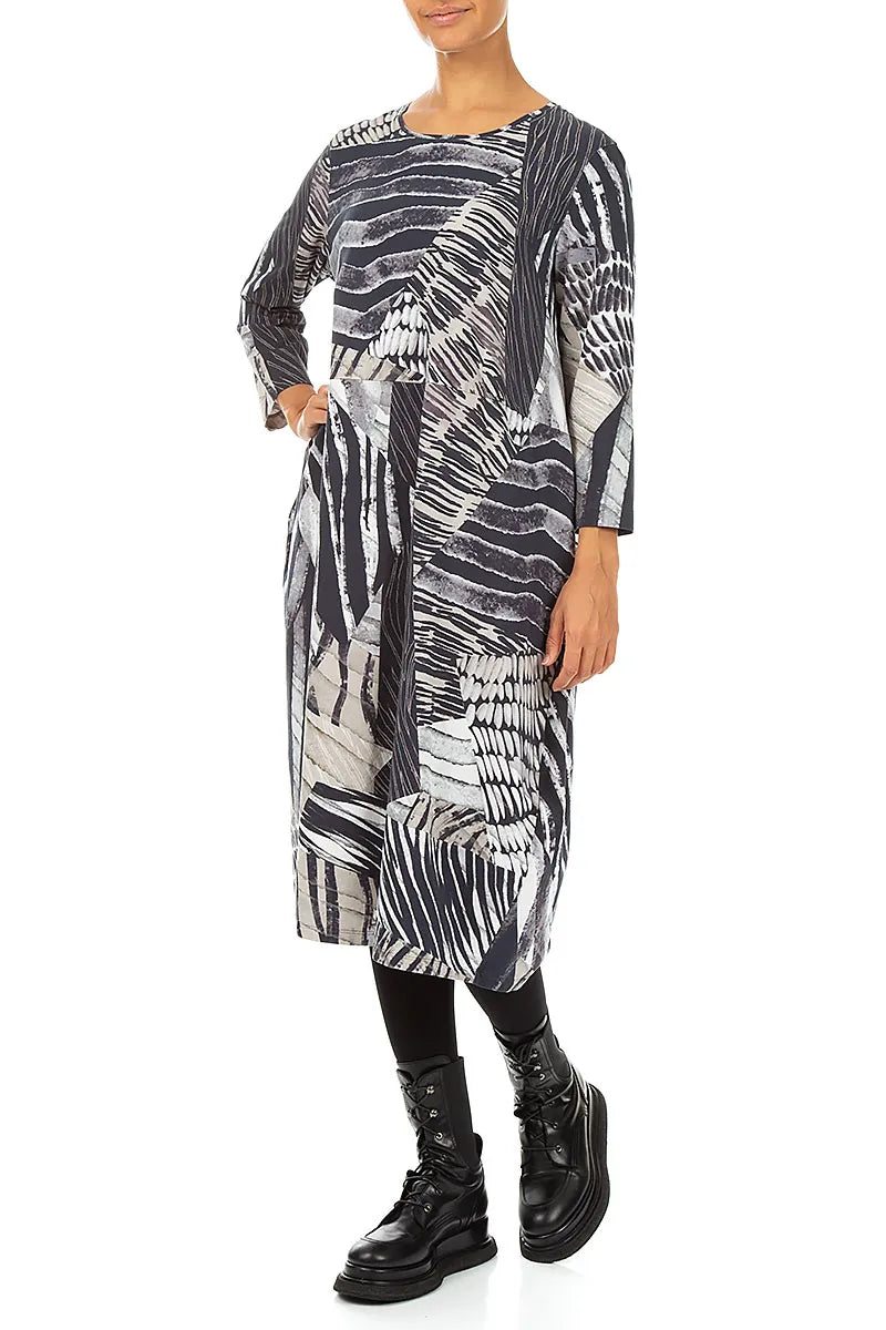 Balloon Wild Ink Cotton Dress 5
