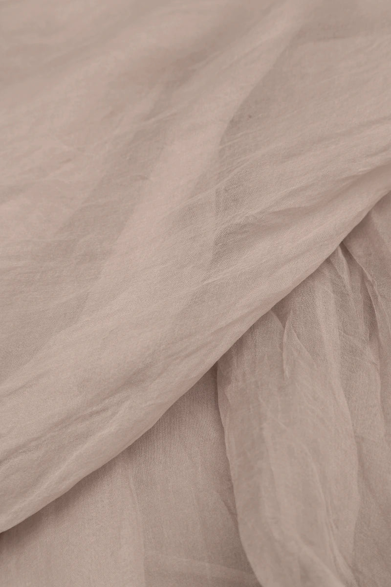 Flowy Beige Silk Chiffon Jacket 8