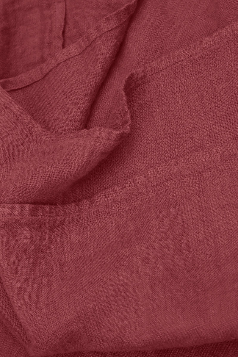 Boxy Antique Ruby Gauze Linen Blouse 5