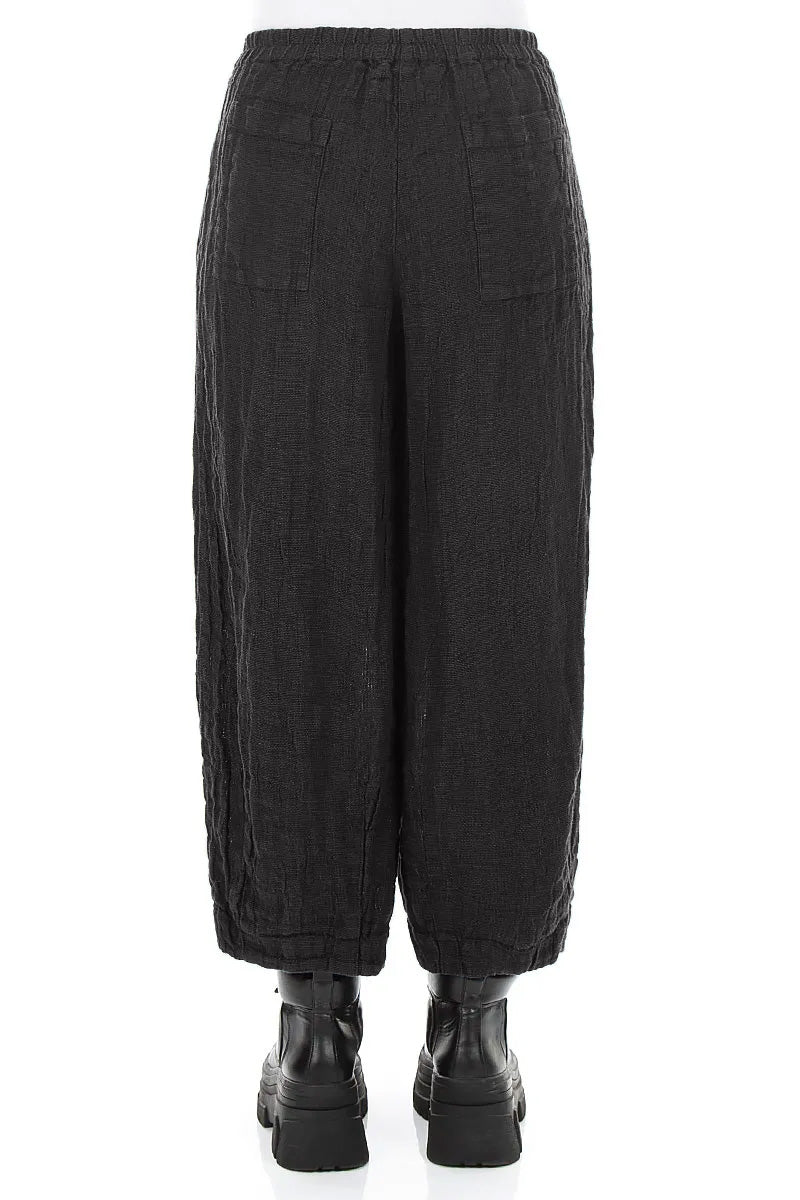 Bubble Charcoal Mélange Linen Trousers 2