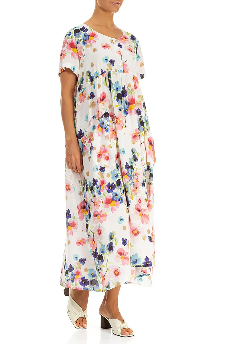 Buttoned Primrose Silk Bamboo Dress 4