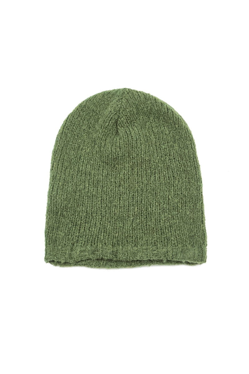 Dark Sage Wool Beanie Hat 4
