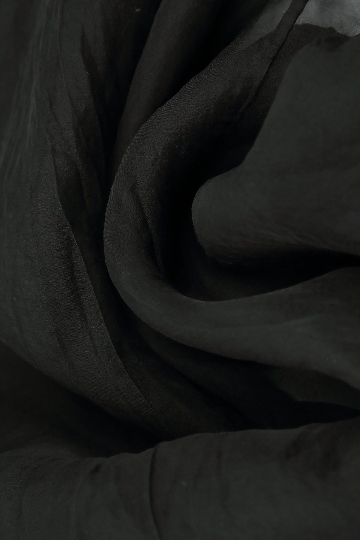 Fluid Black Silk Chiffon Skirt 4