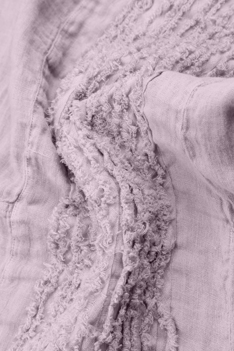 Frill Lilac Gauze Linen Dress 5