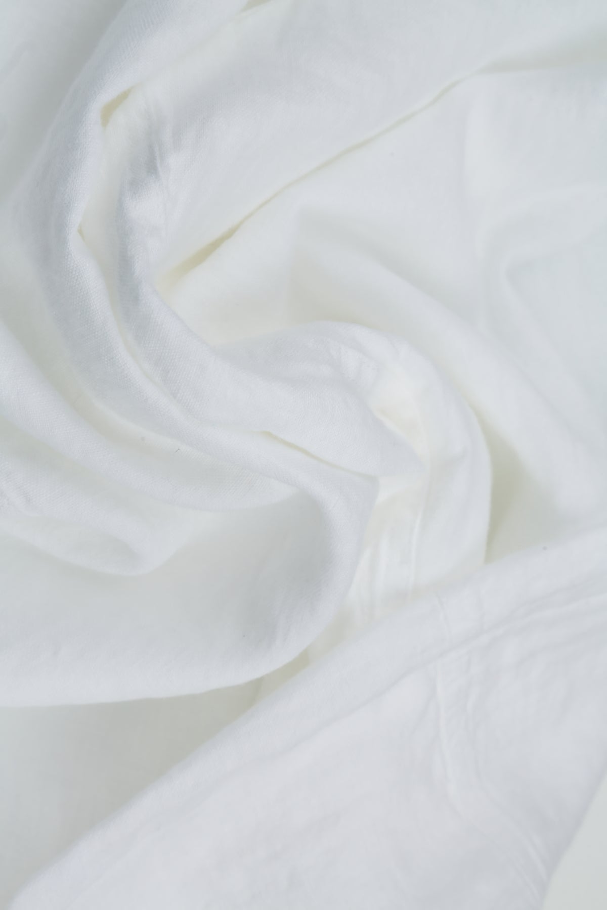Front Ruffle White Linen Blouse 5
