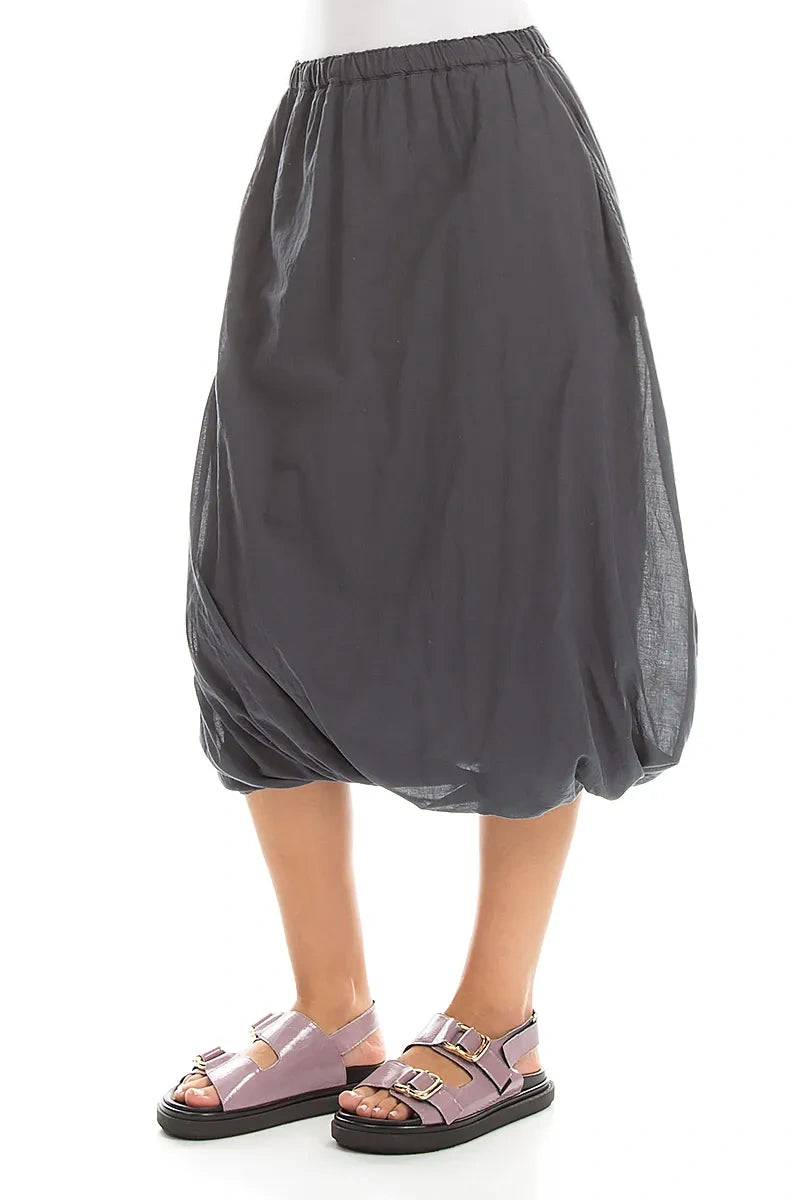Graphite Tulip Cotton Skirt 3