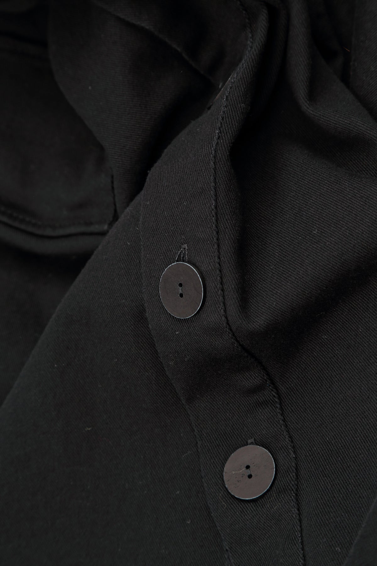 Hooded Black Stretch Cotton Coat 5