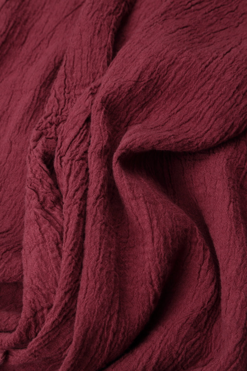 Side Pocket Antique Ruby Linen Viscose Dress 6
