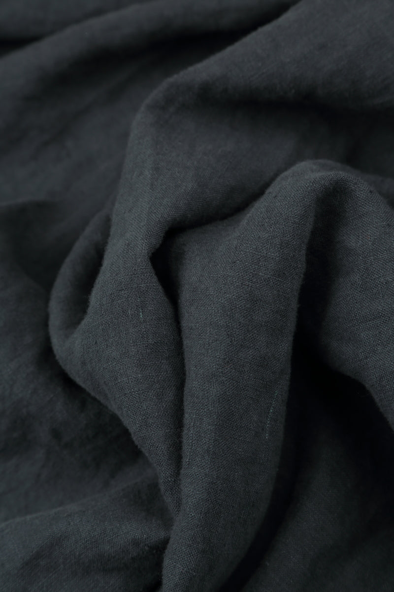 Side Pocket Graphite Linen Pinafore Dress 6