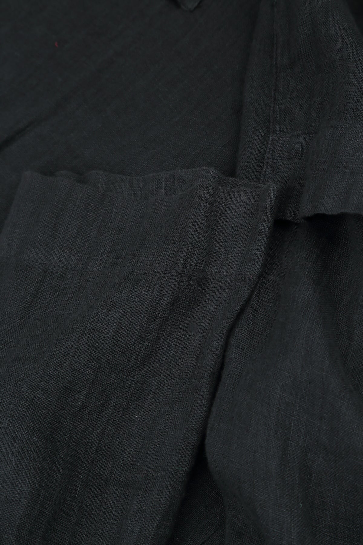 Oversized Raw Edge Graphite Gauze Linen Jacket 5