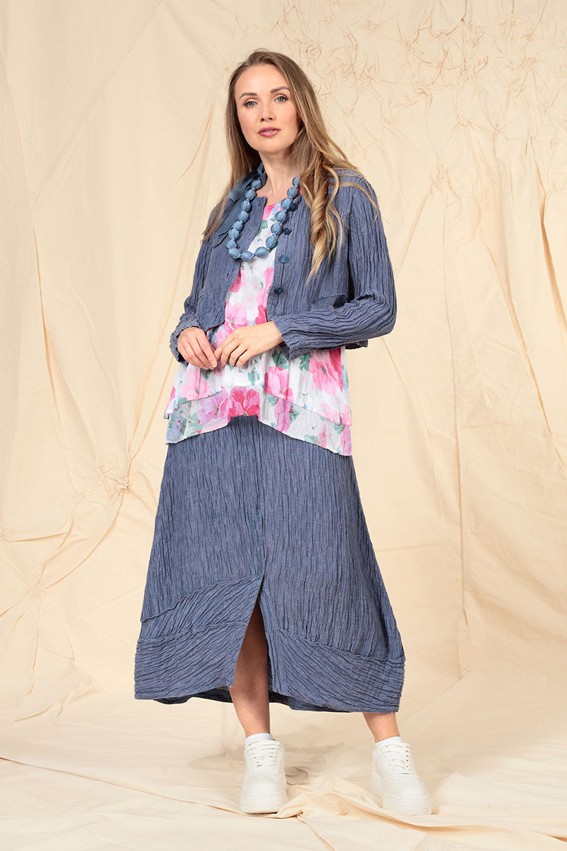 Layered Peony Blossom Cotton Blouse 6