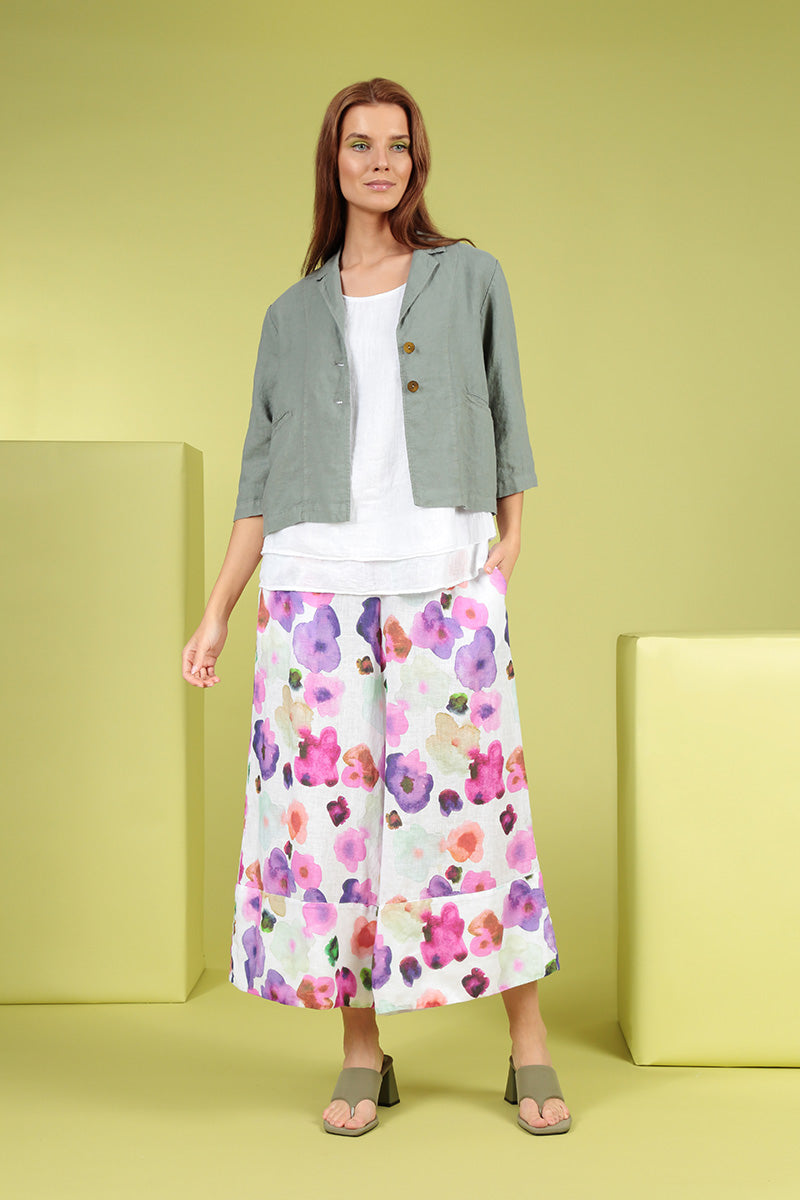 Layered Sleeveless White Gauze Linen Top 7