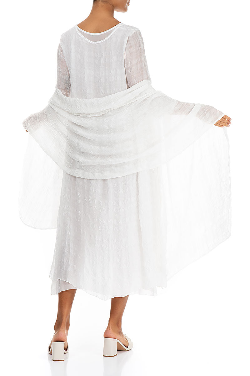 White Light Silk Scarf 4
