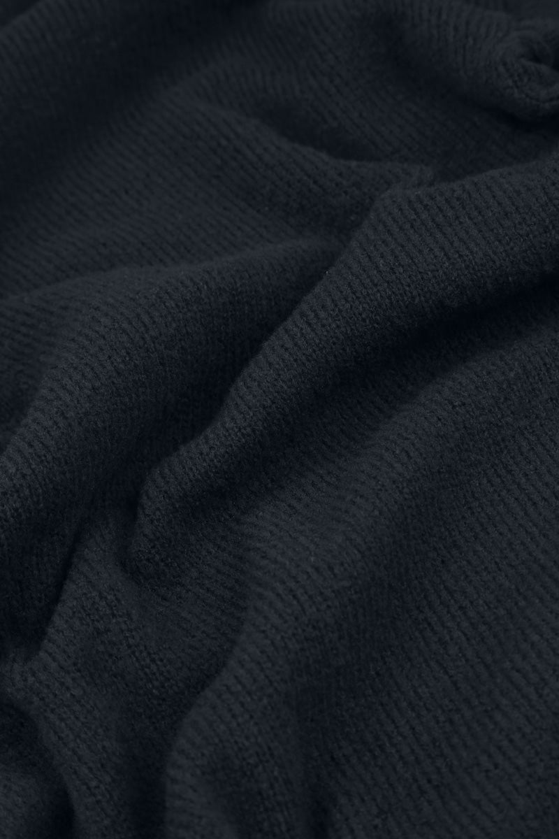 Loose Boxy Dark Navy Wool Cardigan 5