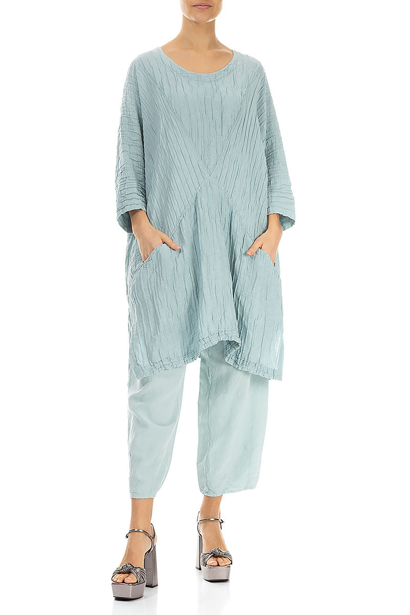 Loose Crinkled Breeze Silk Linen Tunic 4