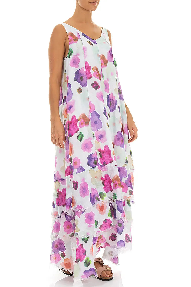 Maxi Blossom Gauze Linen Dress 3