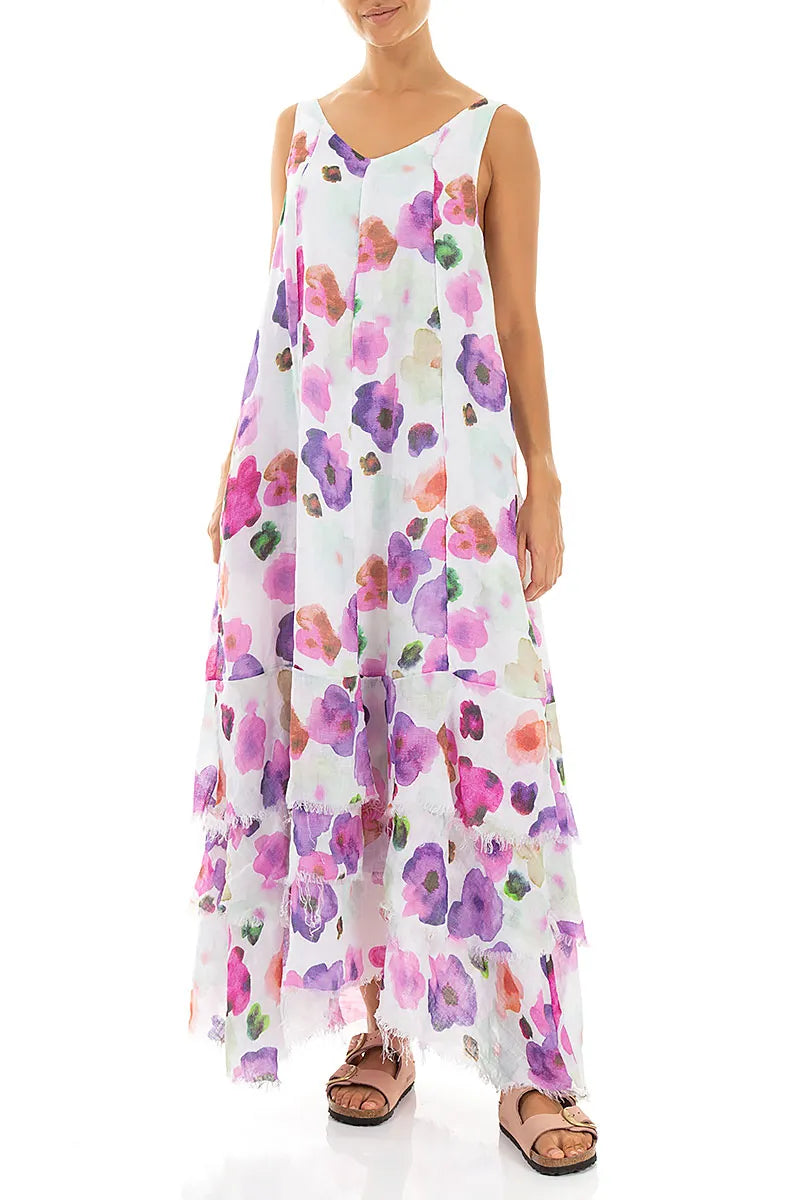 Maxi Blossom Gauze Linen Dress 4