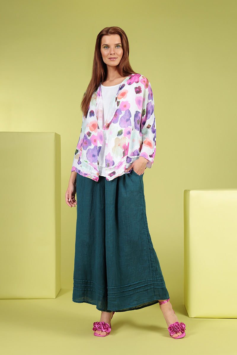 Open Blossom Gauze Linen Jacket 6