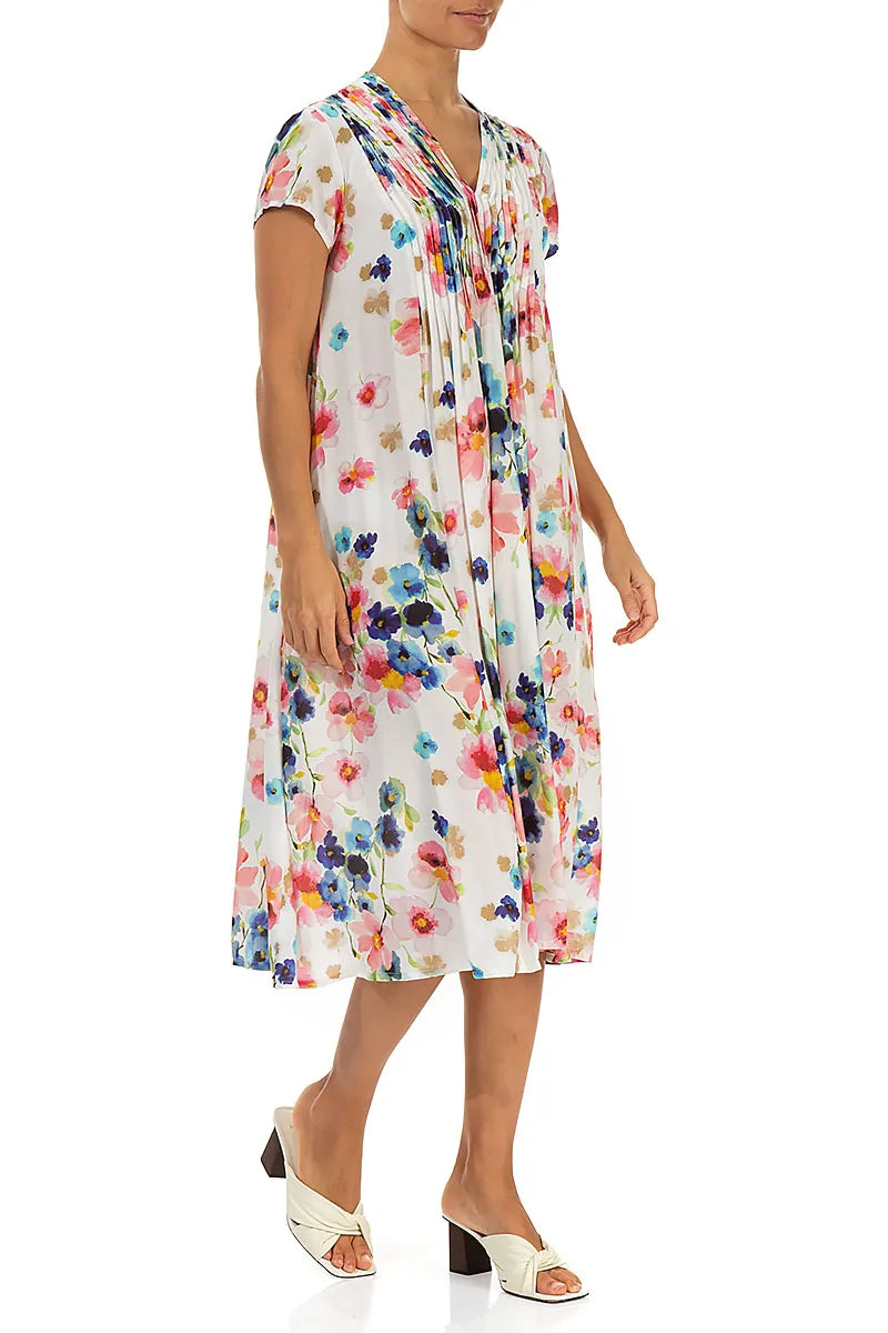 Romantic Primrose Silk Bamboo Midi Dress 3