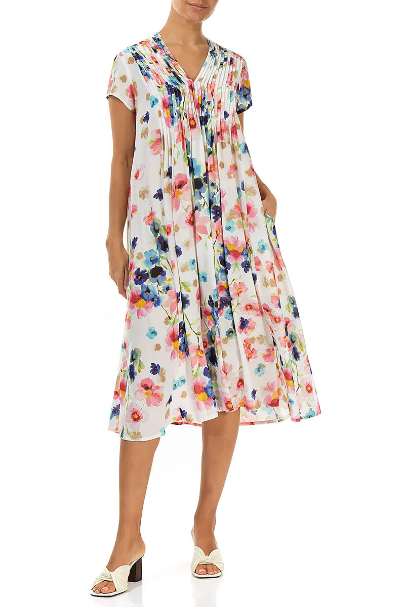 Romantic Primrose Silk Bamboo Midi Dress 4