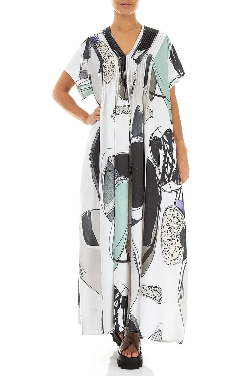 Romantic Tumbled Stone Linen Dress 4