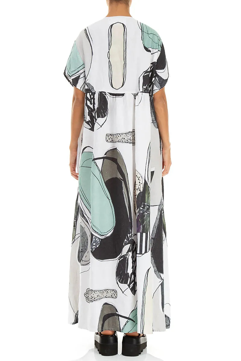 Romantic Tumbled Stone Linen Dress 2
