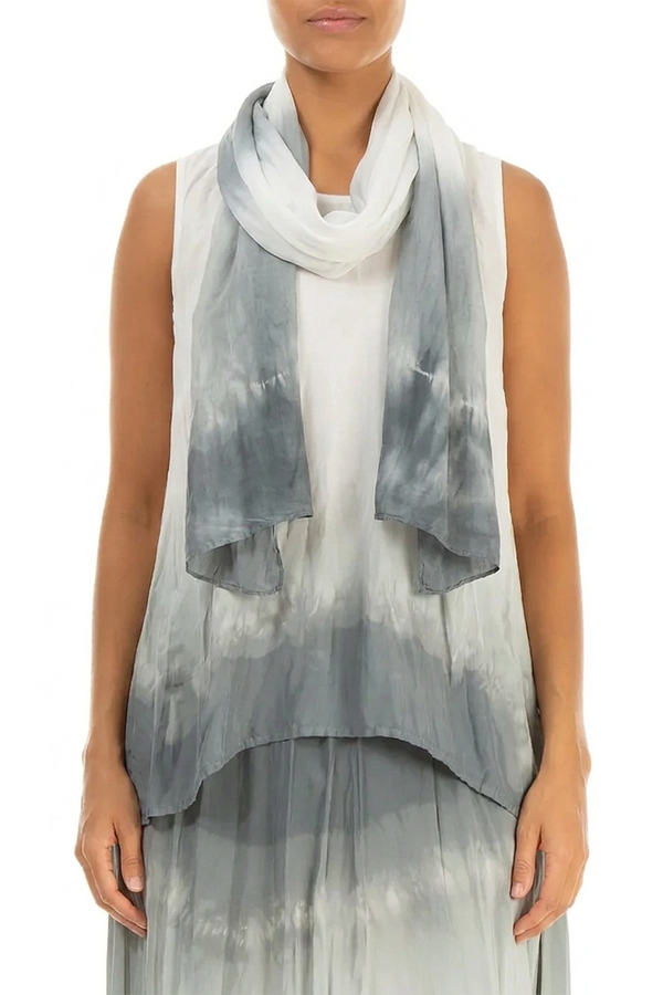 Sage Ombré Pure Silk Scarf 1
