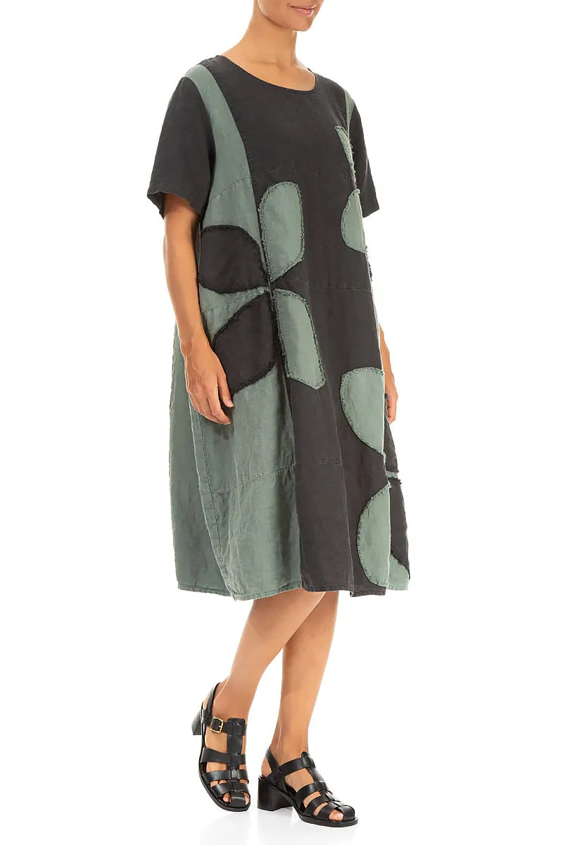 Sage Petal Linen Dress 3