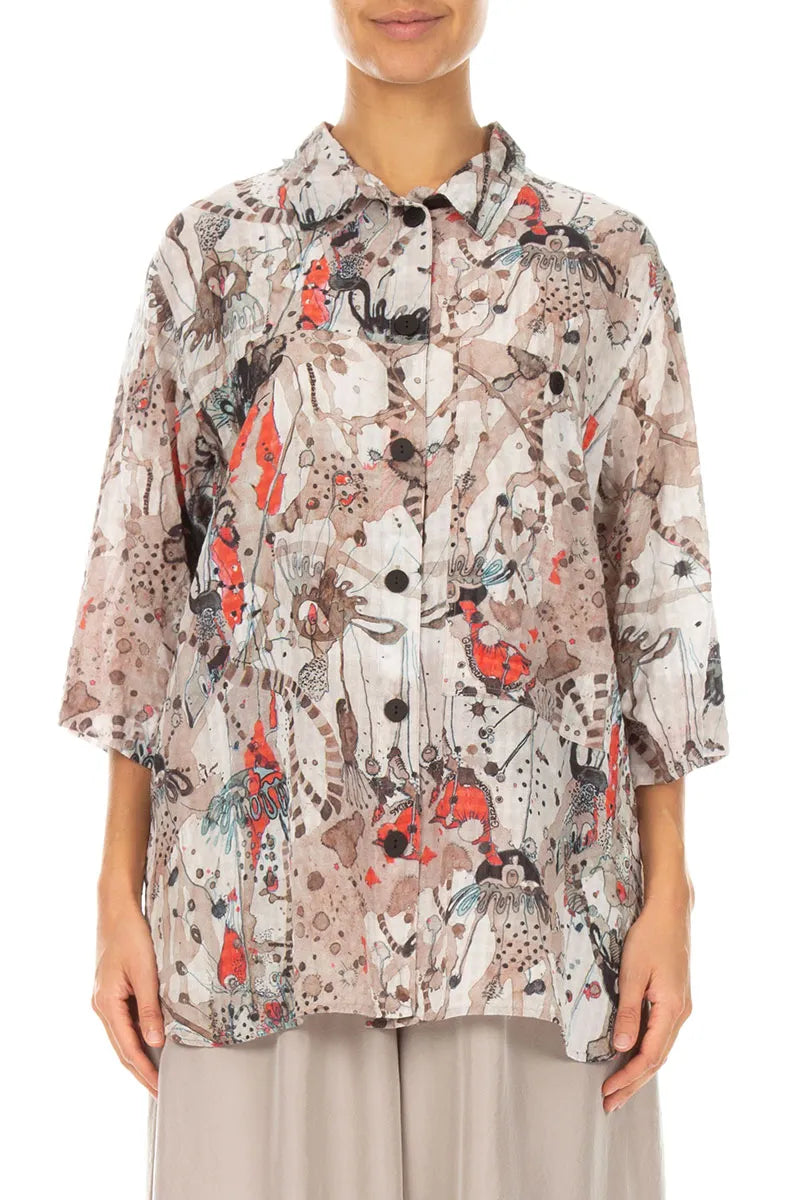 Savannah Textured Silk Shirt 1