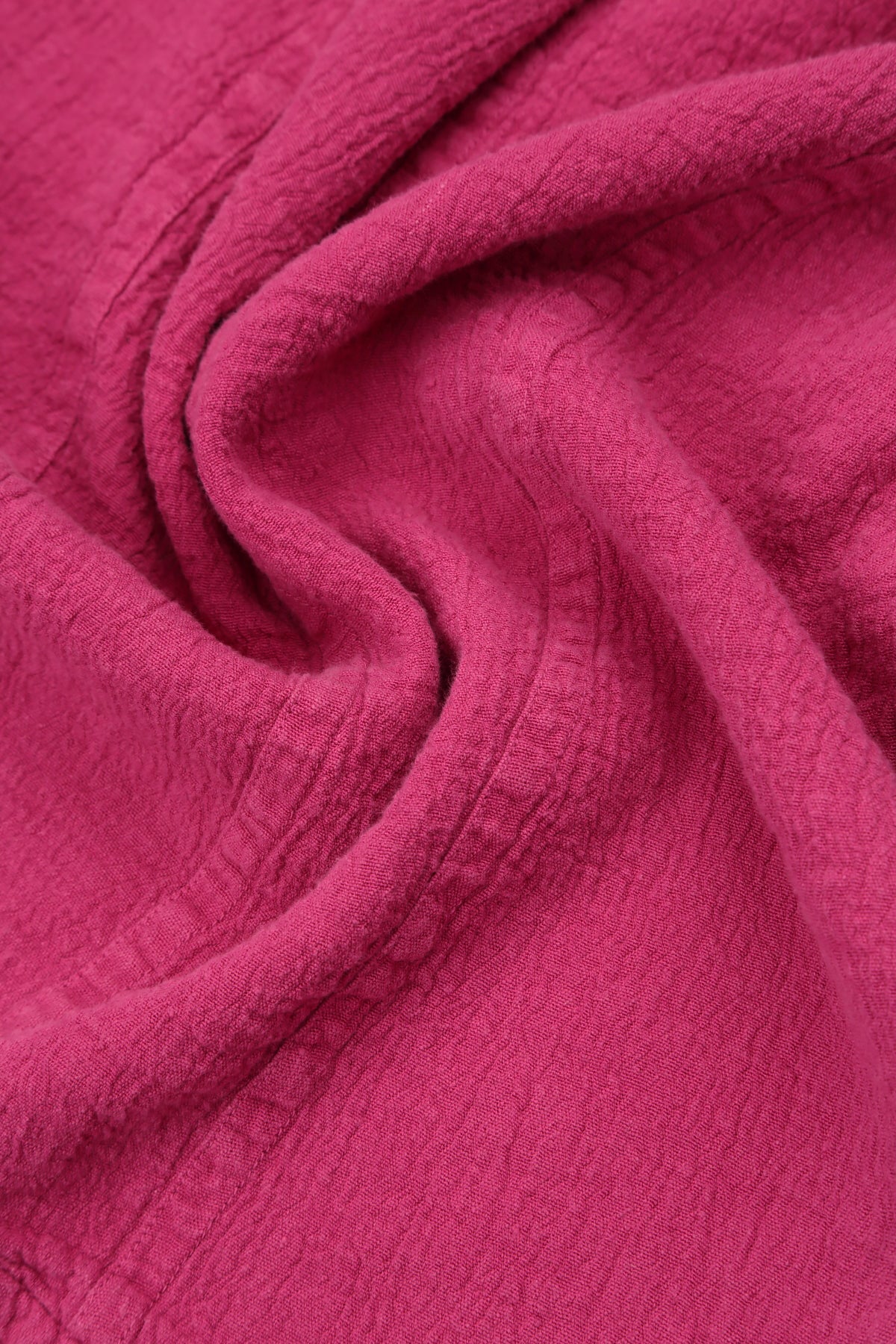 Short Sleeves Fuchsia Linen Viscose Blouse 5
