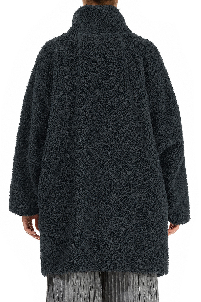 Manteau teddy en Coton Gris ardoise
