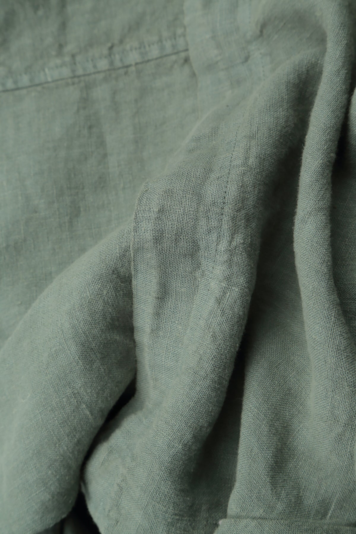 Sleeveless A-line Sage Linen Dress 5