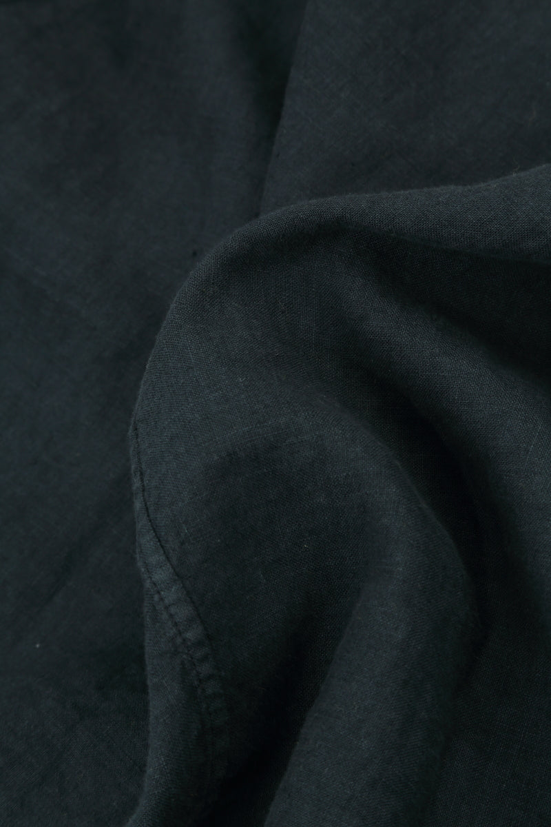 Sleeveless Balloon Graphite Linen Dress 5