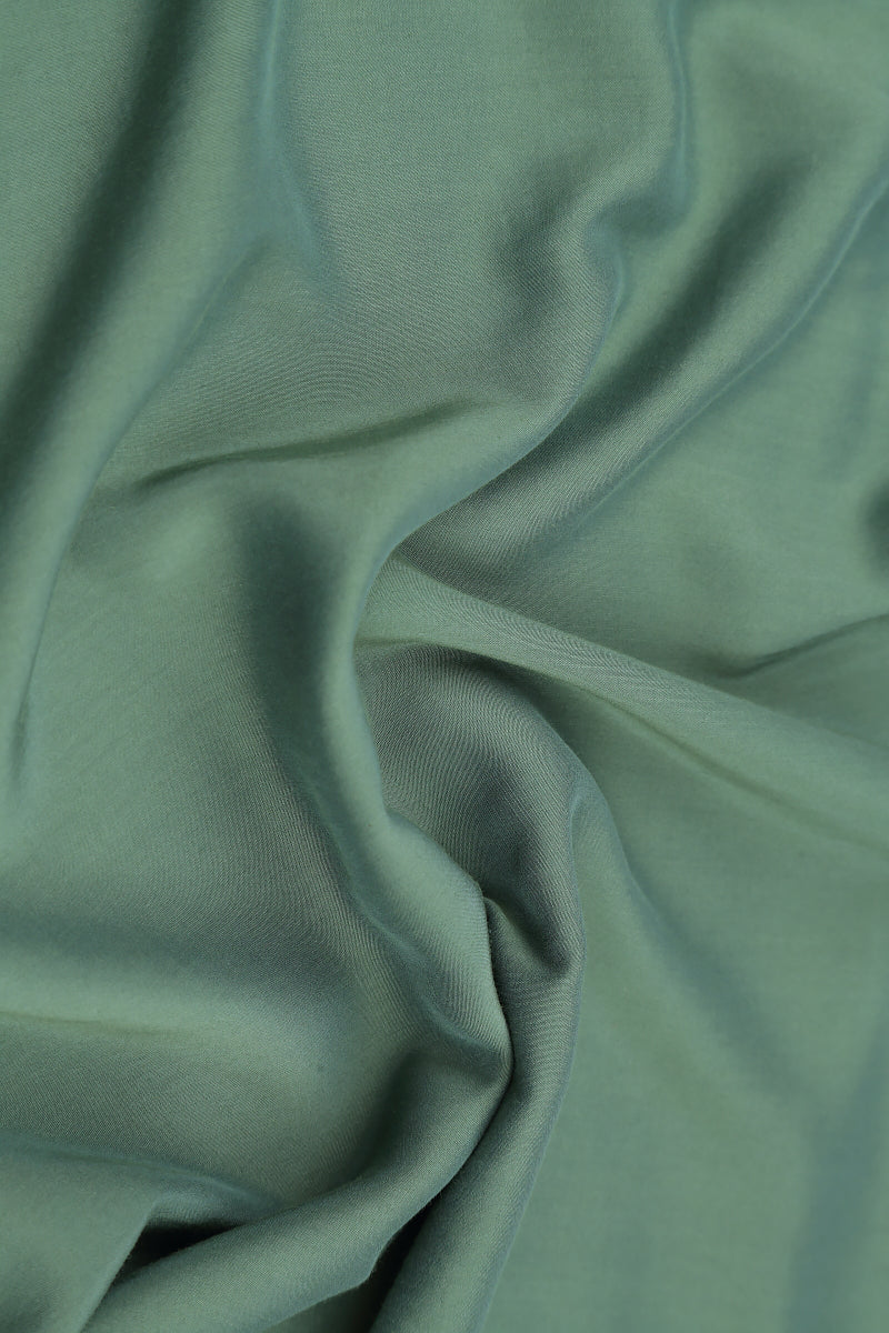 Slight Taper Sage Pure Silk Trousers 5