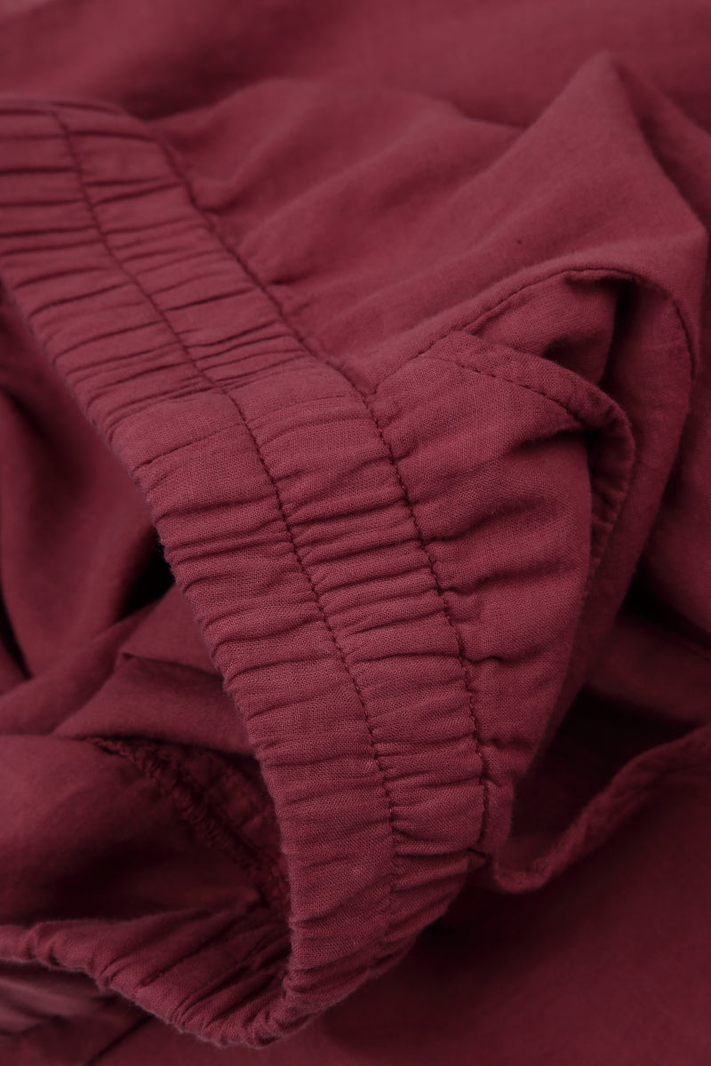 Taper Antique Ruby Cotton Trousers 4