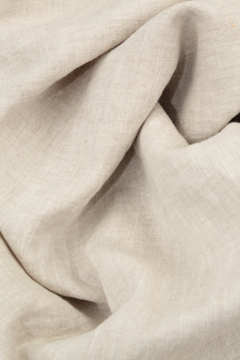 Tucks Decorated Natural Linen Dress 5