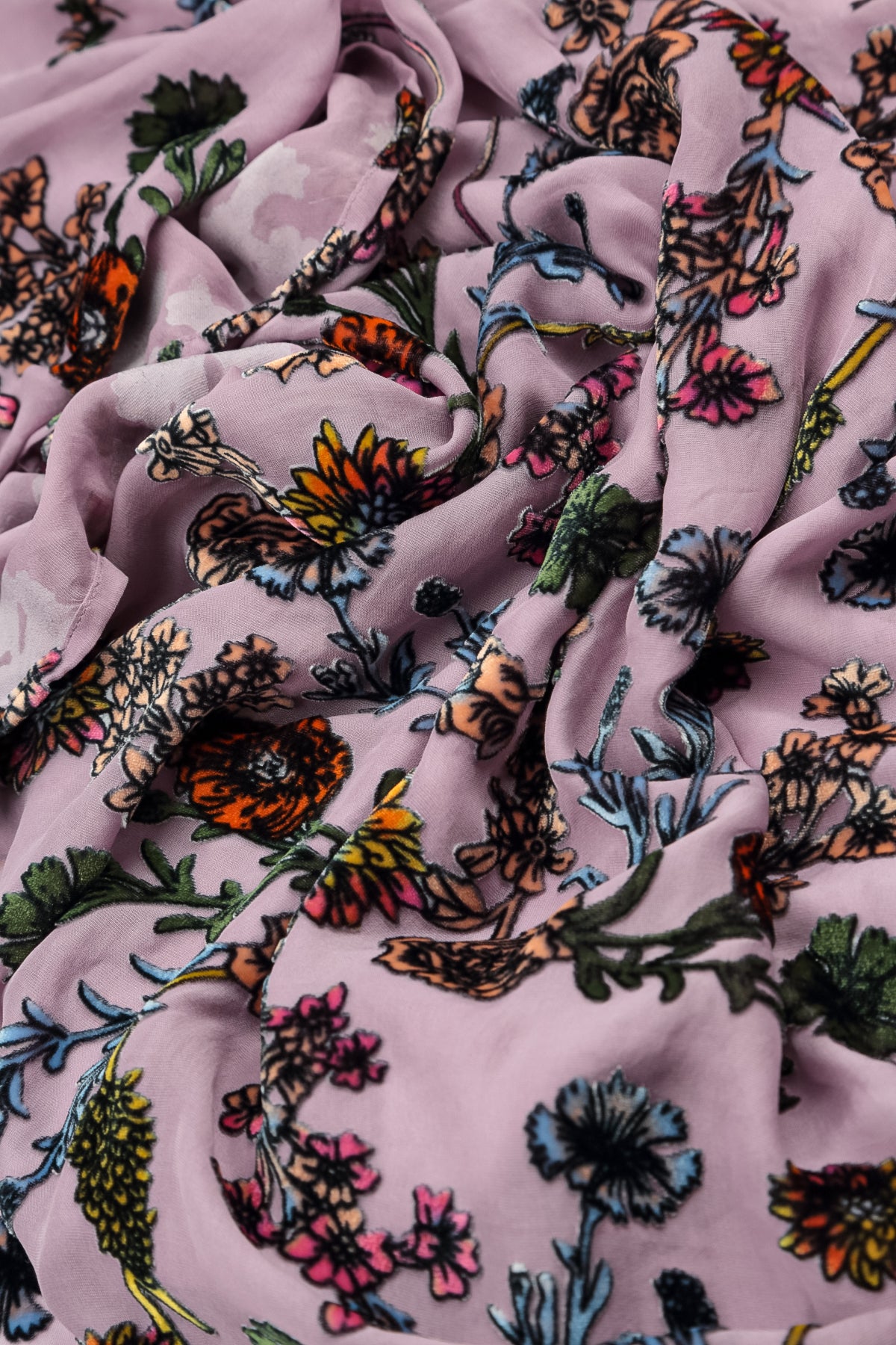 Velvet Blooms Devoré Silk Tunic 5