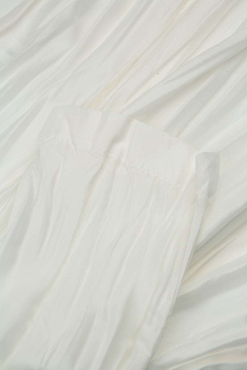 White Crumpled Pure Silk Tunic 5