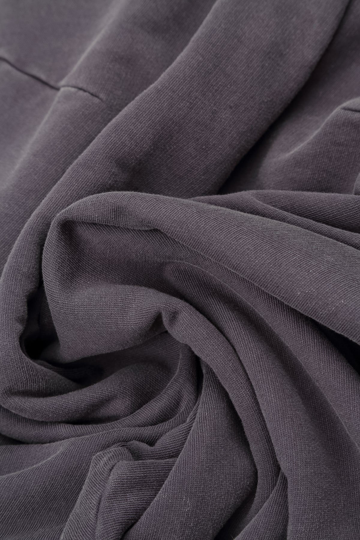 Wide Mauve Grey French Terry Cotton Trousers 6