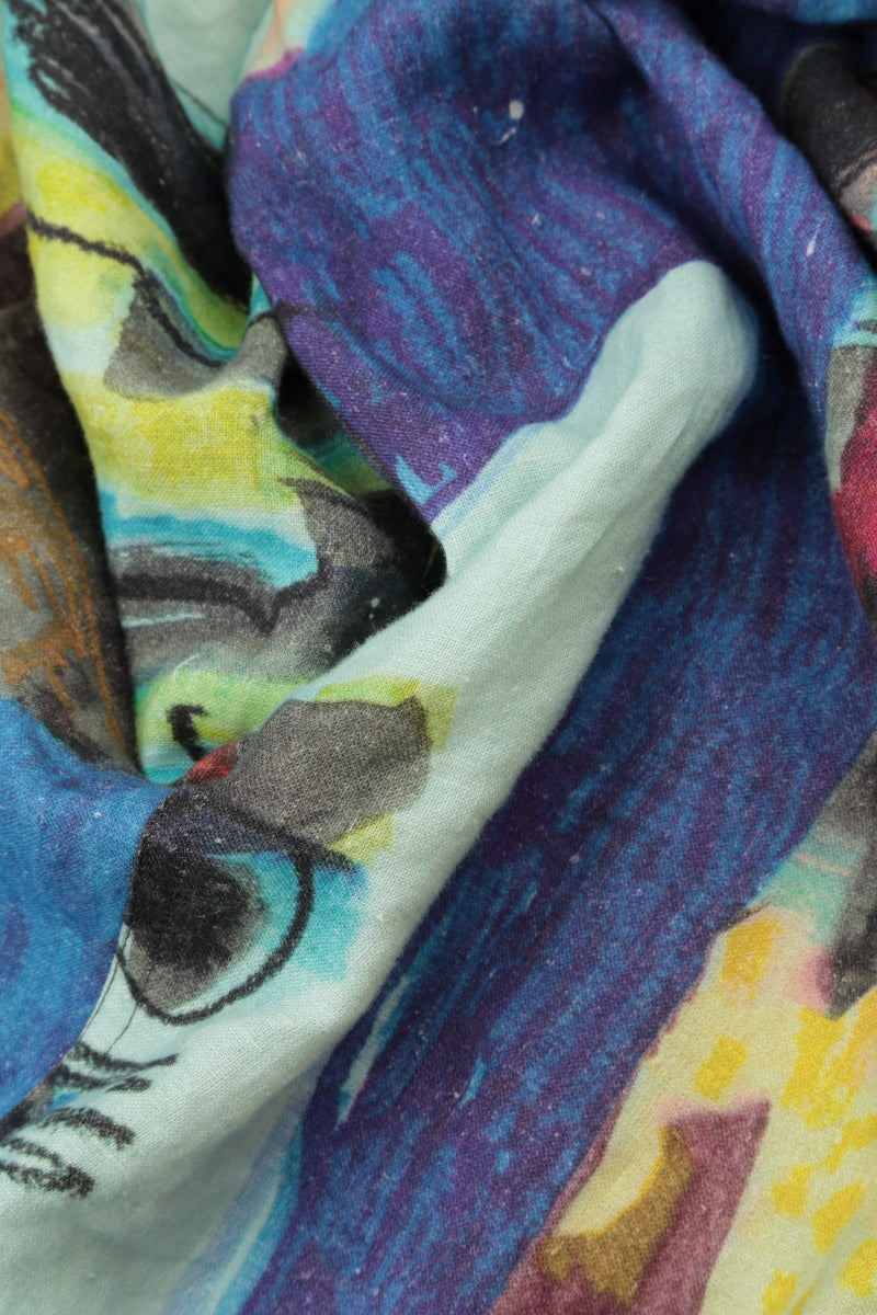 Abstract Easy Linen Dress 5