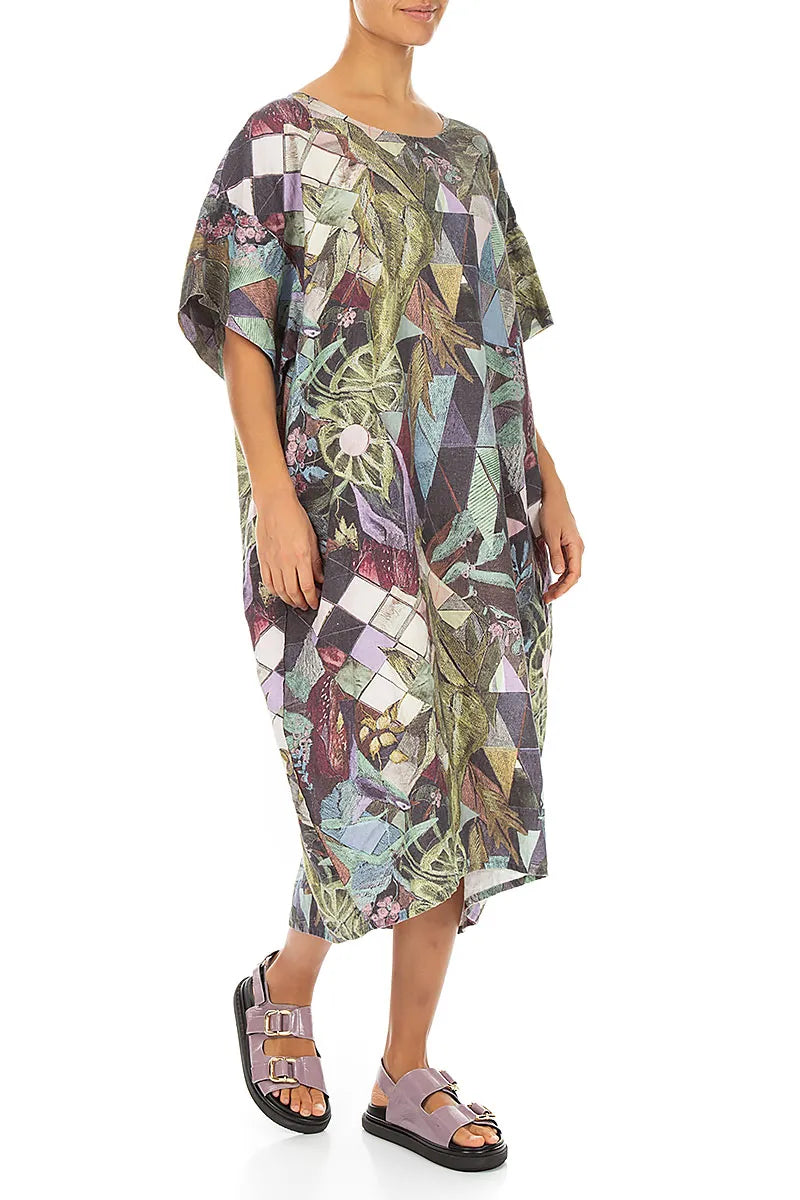 Art Mosaic Easy Linen Dress 3